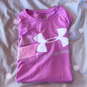 purple workout shirt